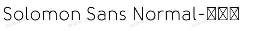 Solomon Sans Normal字体转换